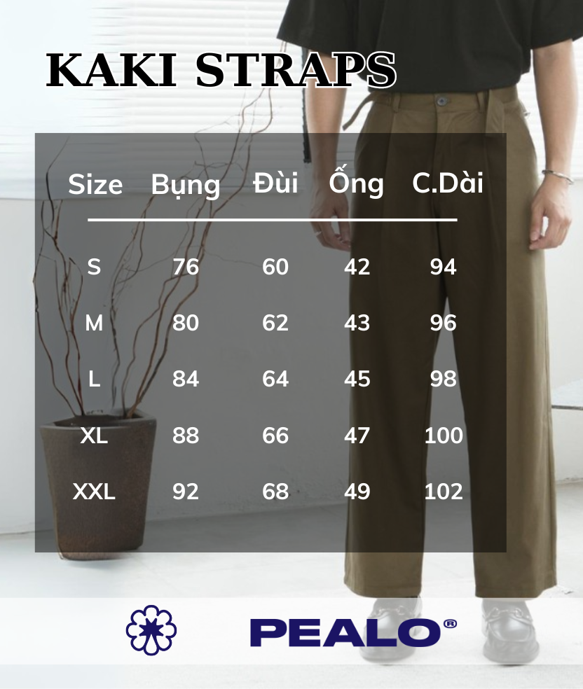 Mô tả Quần ống suông nam PEALO vải kaki nhung casual pants trơn basic chất liệu mới Loose Pants phong cách Minimalism - 2