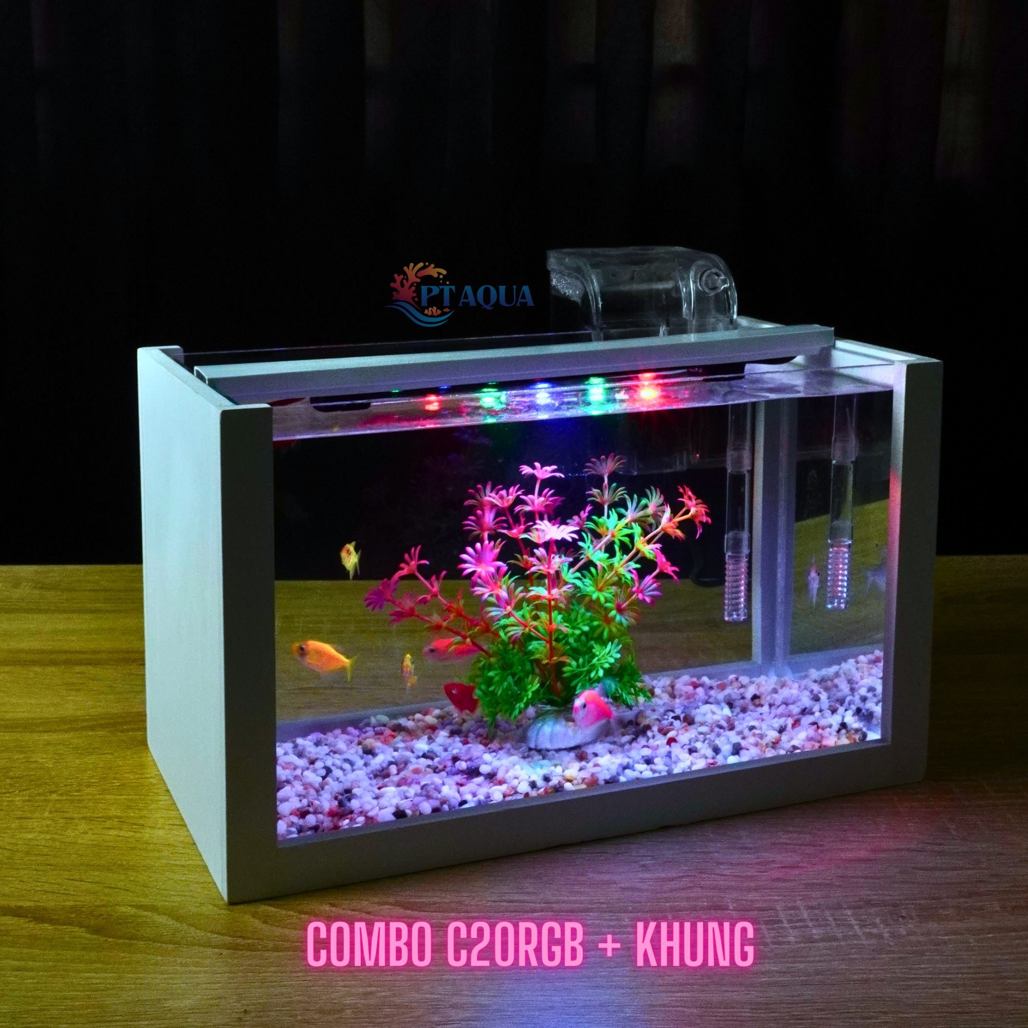 Bể cá mini để bàn 30x15x18 Nhiều Mẫu phù hợp nuôi cá cảnh mini để bàn ...