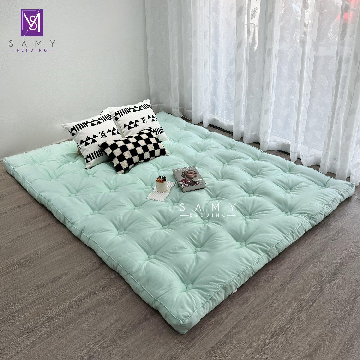 Mô tả Topper Nệm Dày Cao Cấp Royal 10 SAMY BEDDING Mềm Mại Với Vải Lụa Tencel Cực Mát - 2