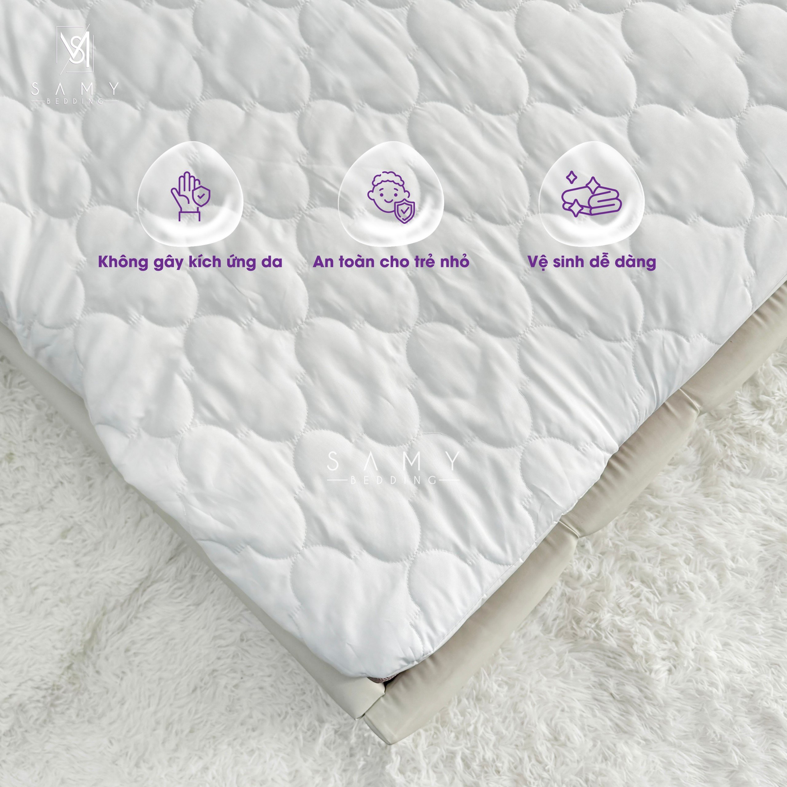 Mô tả Tấm Bảo Vệ Nệm Prime SAMY BEDDING Cao Cấp Chống Thấm Tuyệt Đối - 2