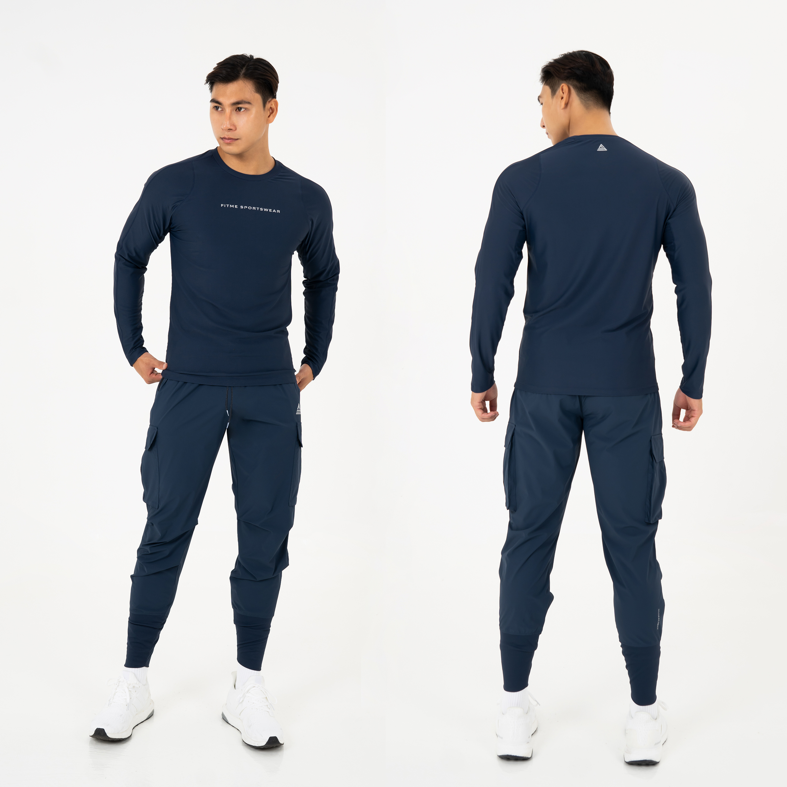 Mô tả Áo tập gym nam tay dài Fitme Performance 2.0 form slim body cổ ôm co giãn 4 chiều cao cấp, hỗ trợ boxing chạy bộ ABTD02 - 6