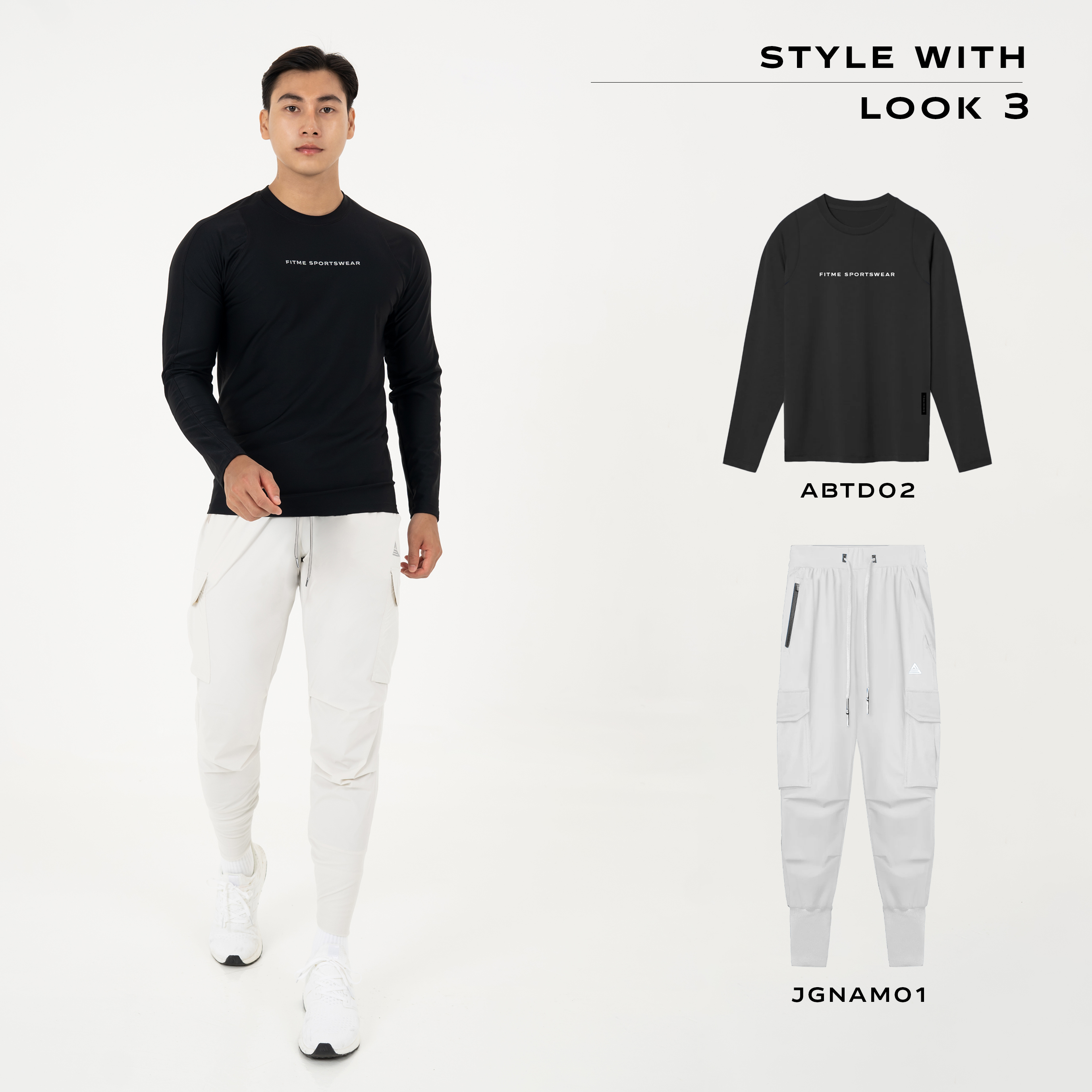 Mô tả Áo tập gym nam tay dài Fitme Performance 2.0 form slim body cổ ôm co giãn 4 chiều cao cấp, hỗ trợ boxing chạy bộ ABTD02 - 11