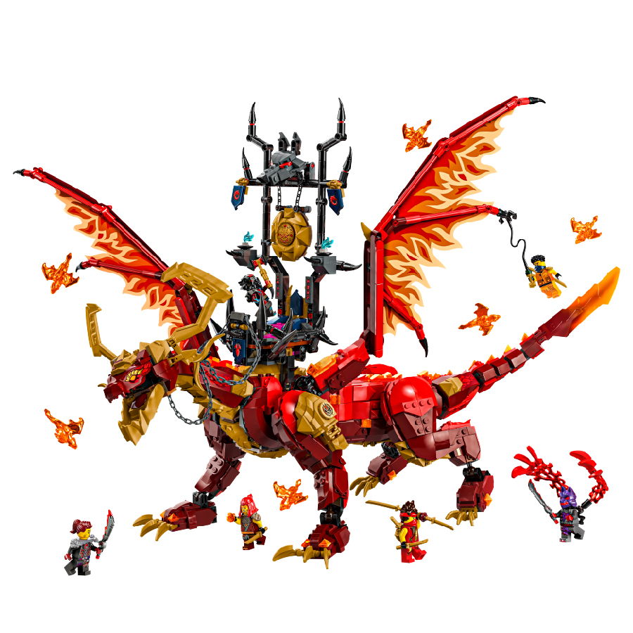 Mô tả LEGO NINJAGO 71822 Đồ Chơi Lắp Ráp Rồng Lửa Bóng Đêm Của Kai (1716 chi tiết) - 2
