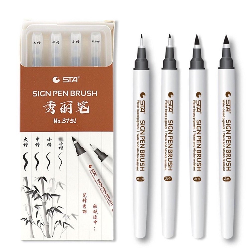 Mô tả Bút lông vỏ trắng luyện viết thư pháp,chữ Hán - 3