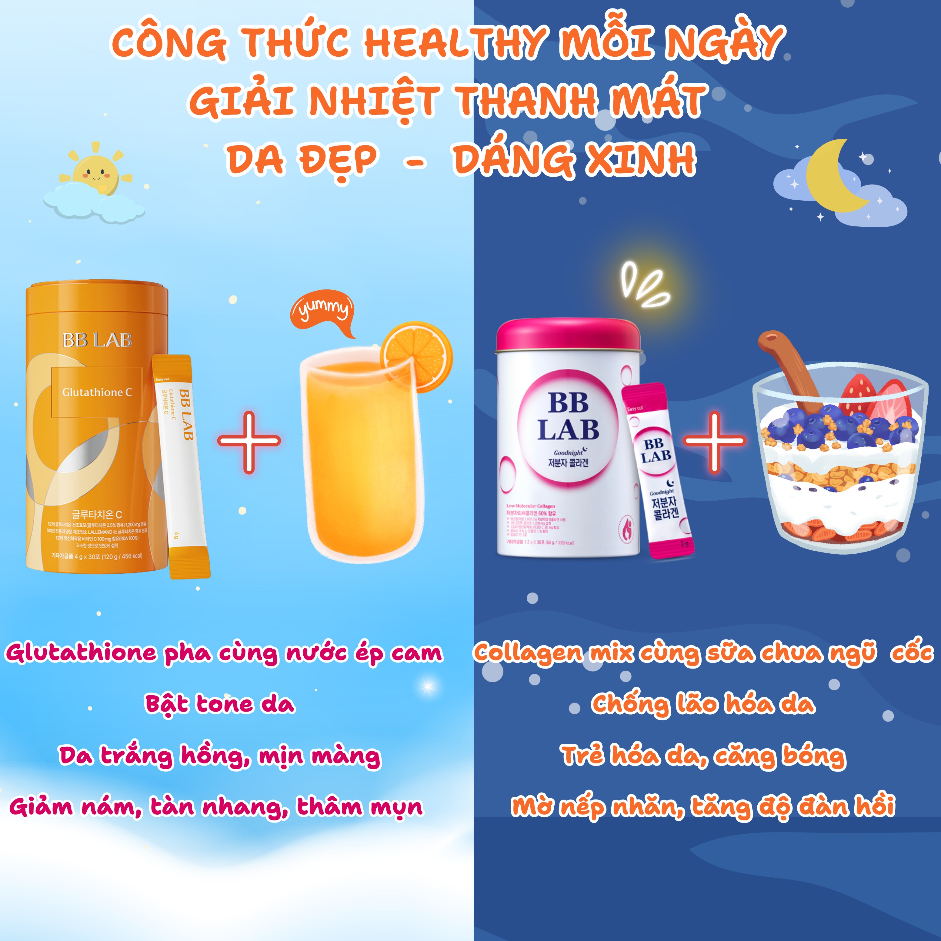 Mô tả Combo BB LAB Collagen, Glutathione C Trẻ Hóa Làn Da, Chống Lão Hóa, Mờ Nám, Tàn Nhang  30 Gói- 30 Gói/Hộp - 5