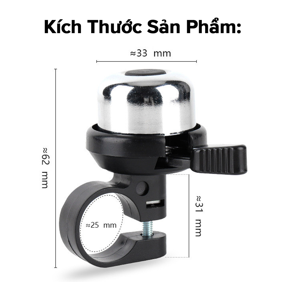 Mô tả Chuông Xe Đạp Kim Loại Âm Thanh Lớn 75dB Lắp Mọi Dòng Xe Đạp Chính Hãng Amalife - 10