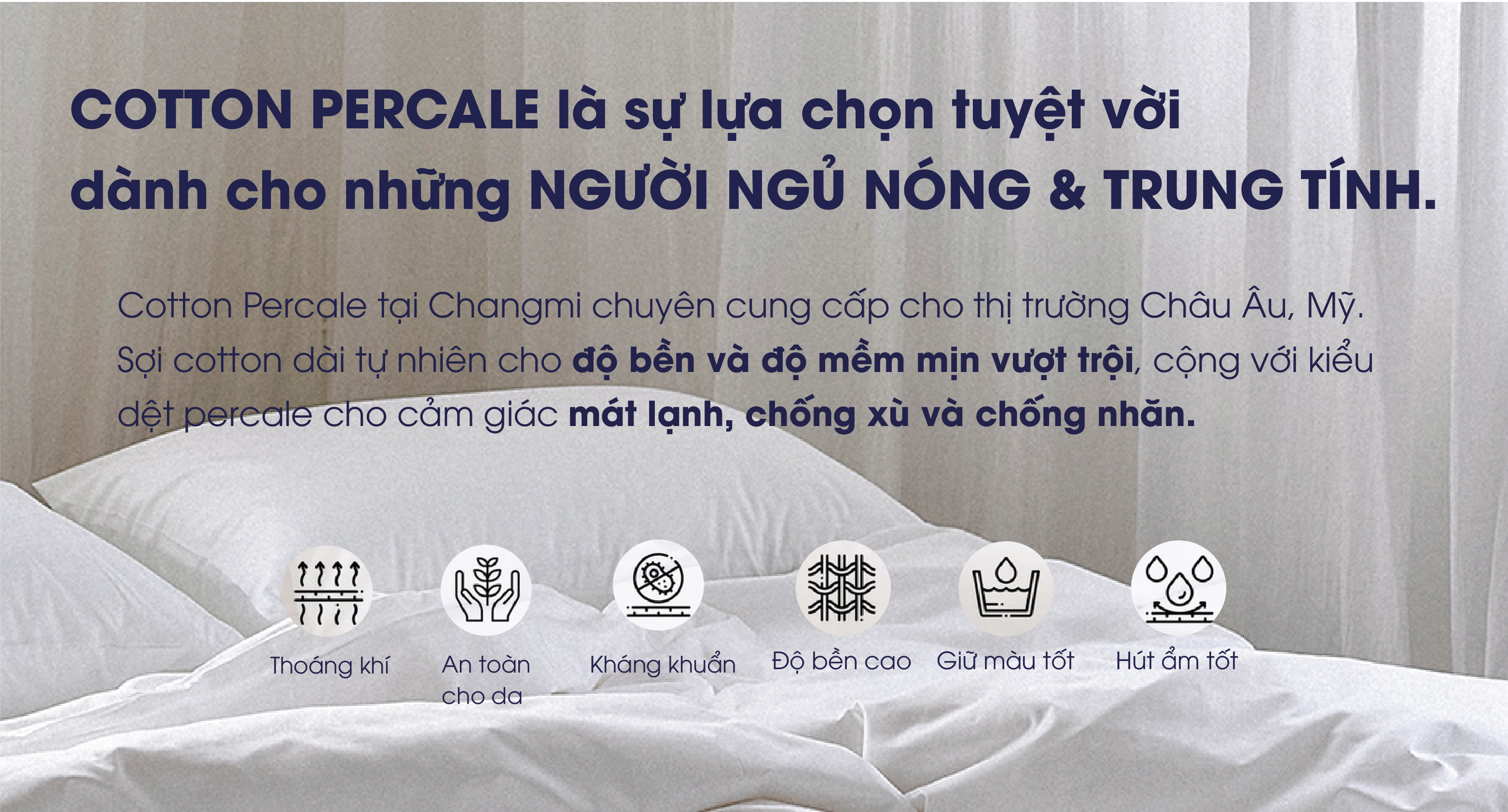 Mô tả Vỏ gối nằm Changmi Bedding 100% Cotton Percale bền, thoáng mát và mềm mại. Chuẩn khách sạn 5 sao - 2