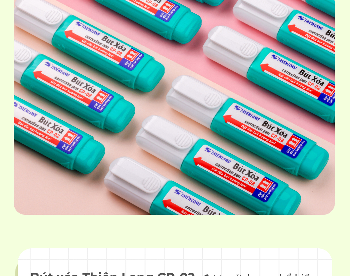 Mô tả Bút xóa nước 12ml Thiên Long CP-02 - Viết xóa sạch, nhanh khô, an toàn sử dụng, phù hợp học sinh, sinh viên, văn phòng - 5