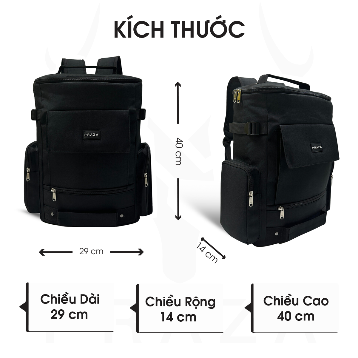 Mô tả Balo Đi Học Đi Du Lịch HIMASS Đựng Vừa Laptop 15.6 inch Cao Cấp PRAZA - BLS0207 - 1