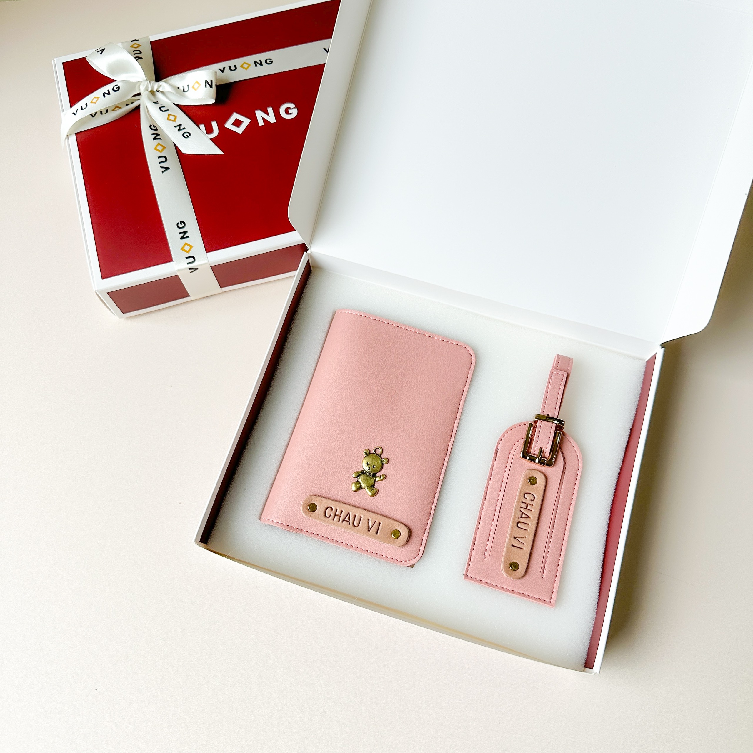 Mô tả Passport cover Vuông Shop®️ da p.u 2 lớp kèm tag hành lý - 8