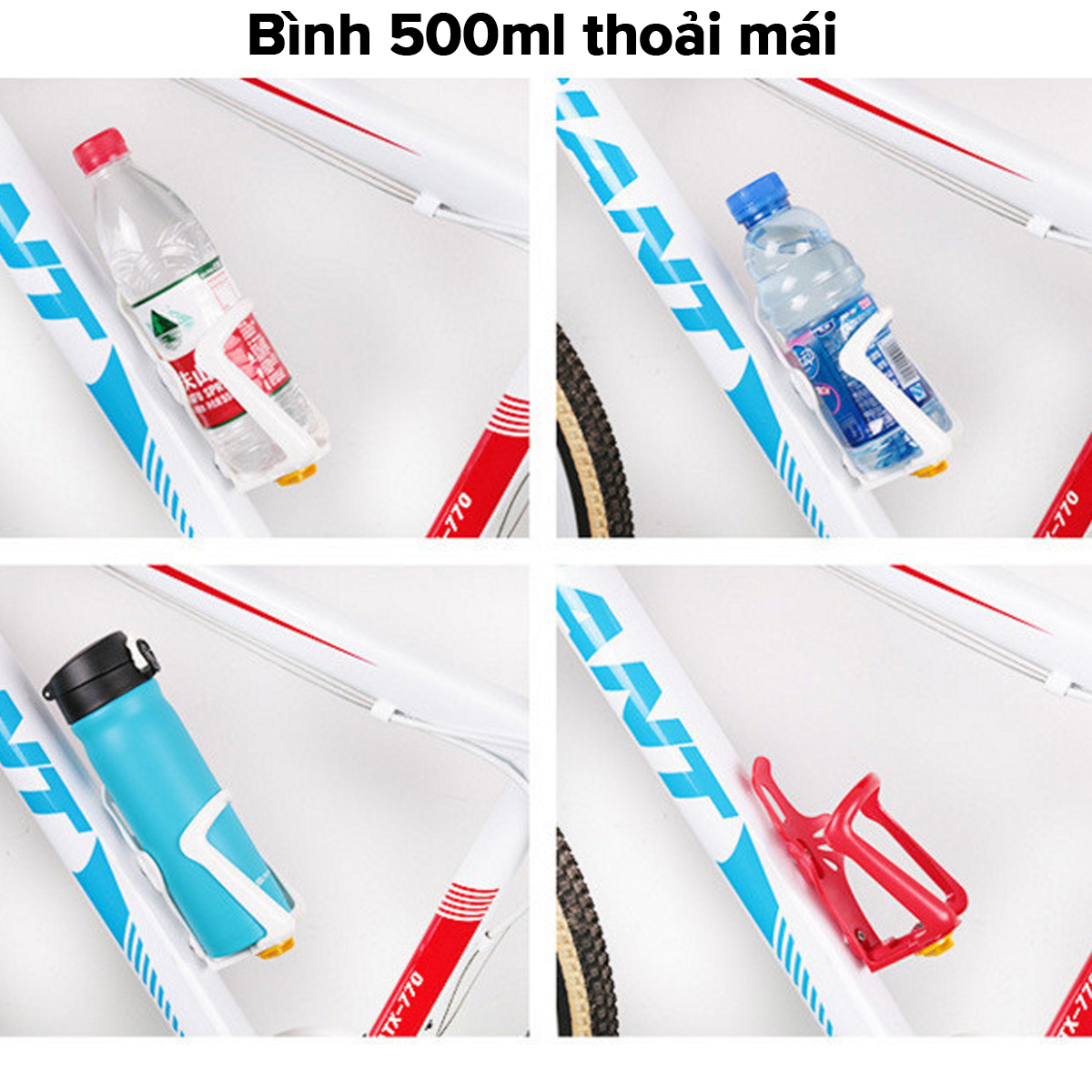 Mô tả Khung Giữ Bình Nước Xe Đạp Thể Thao Chọn Màu – Giá Để Bình Nước Đạp Xe Tùy Chỉnh Kích Thước Nhựa PP Chính Hãng Amalife - 8