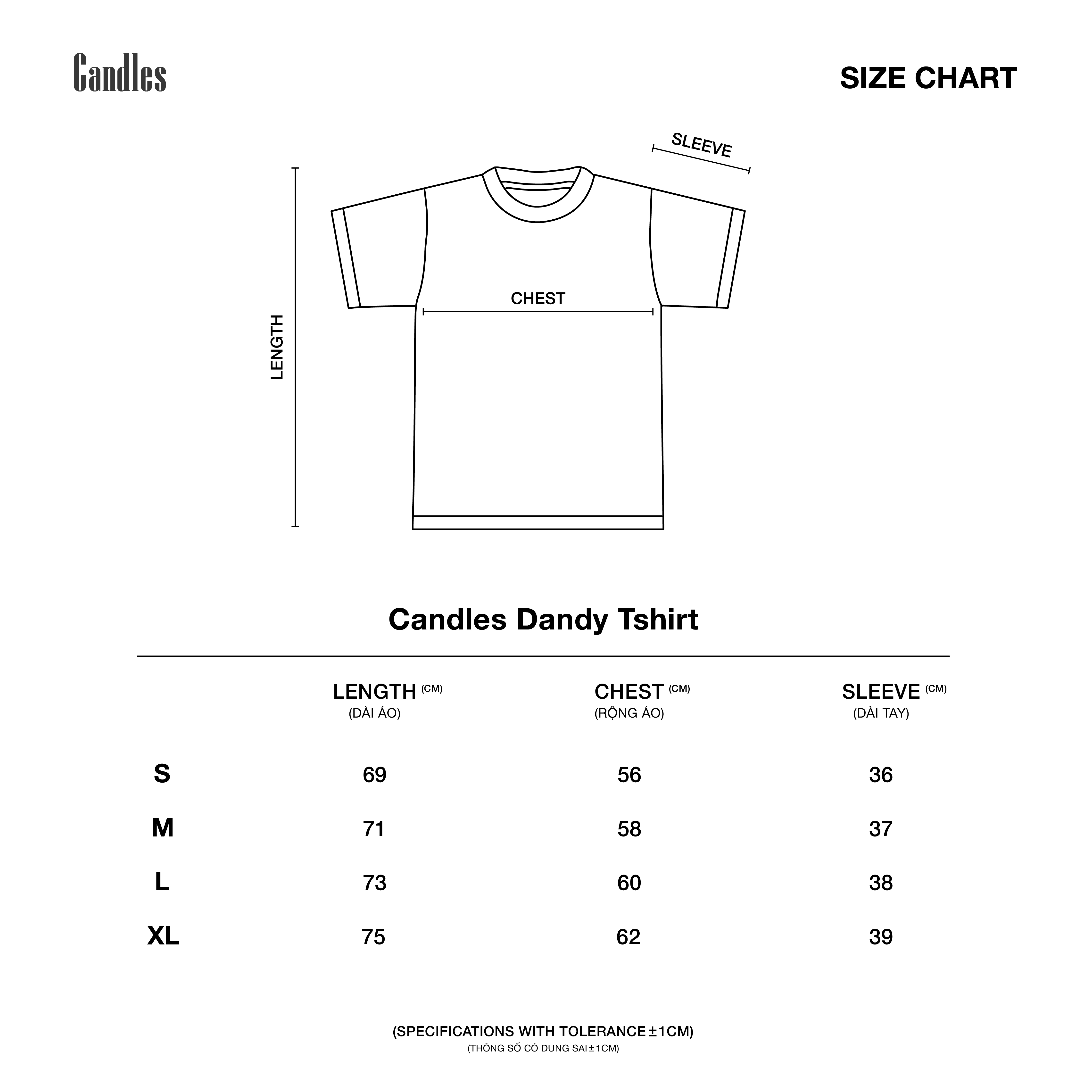 Mô tả Áo Thun Candles Dandy Oversize Tee Unisex - 5