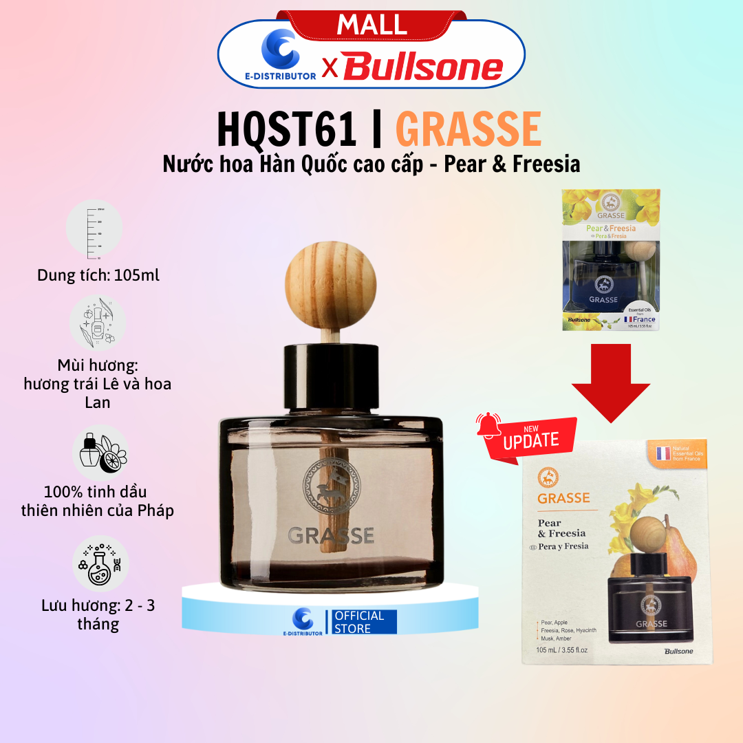 Mô tả Nước hoa ô tô Bullsone Grasse Diffuser Blackberry & Cherry - Dung tích 105ml - Hàng Chính Hãng - 3