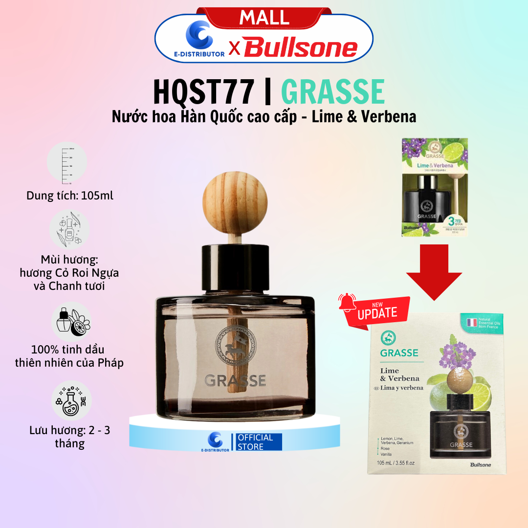 Mô tả Nước hoa ô tô Bullsone Grasse Diffuser Blackberry & Cherry - Dung tích 105ml - Hàng Chính Hãng - 4