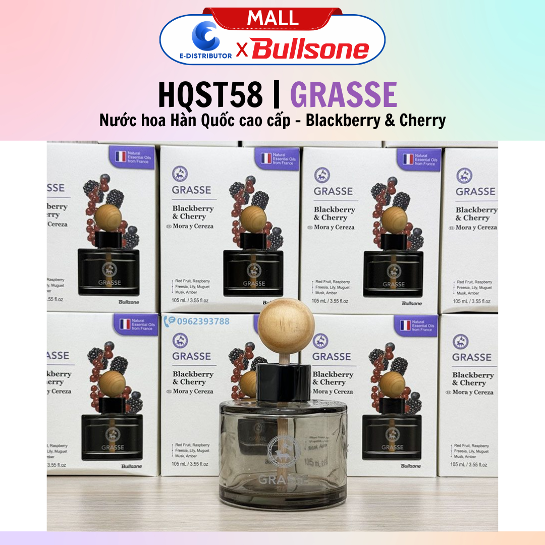 Mô tả Nước hoa ô tô Bullsone Grasse Diffuser Blackberry & Cherry - Dung tích 105ml - Hàng Chính Hãng - 7