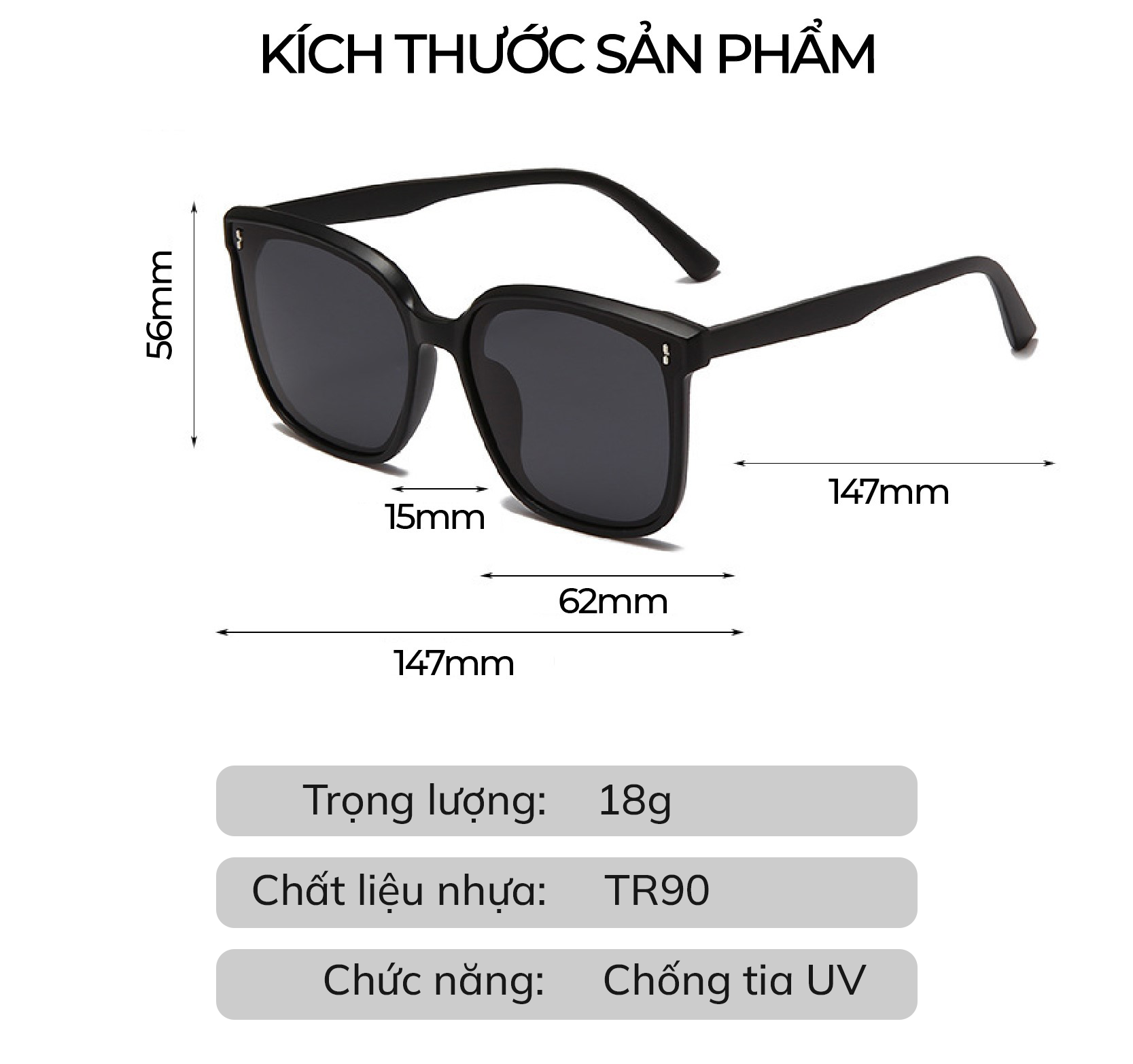 Kính râm ELASHION chất liệu TR90 chống tia UV chống nắng gắt, bảo vệ ...