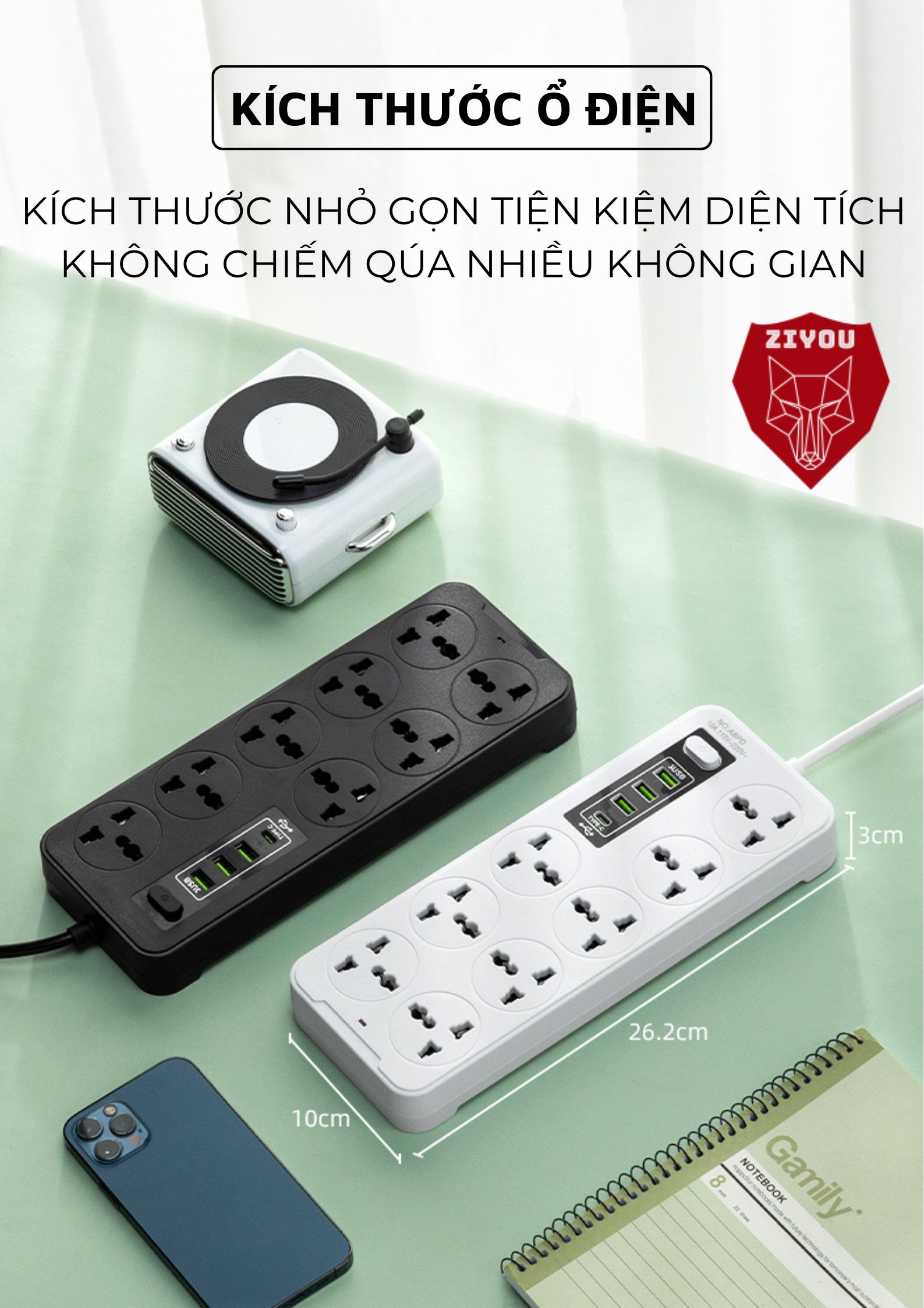 Tính năng sạc nhanh PD trên ổ cắm A8