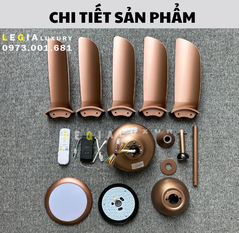 Mô tả Quạt Trần Mini Cao Cấp | Quạt Trần Chung Cư | Chạy Êm Không Tiếng Động , Tiêu Chuẩn CE xuất Châu Âu - 8
