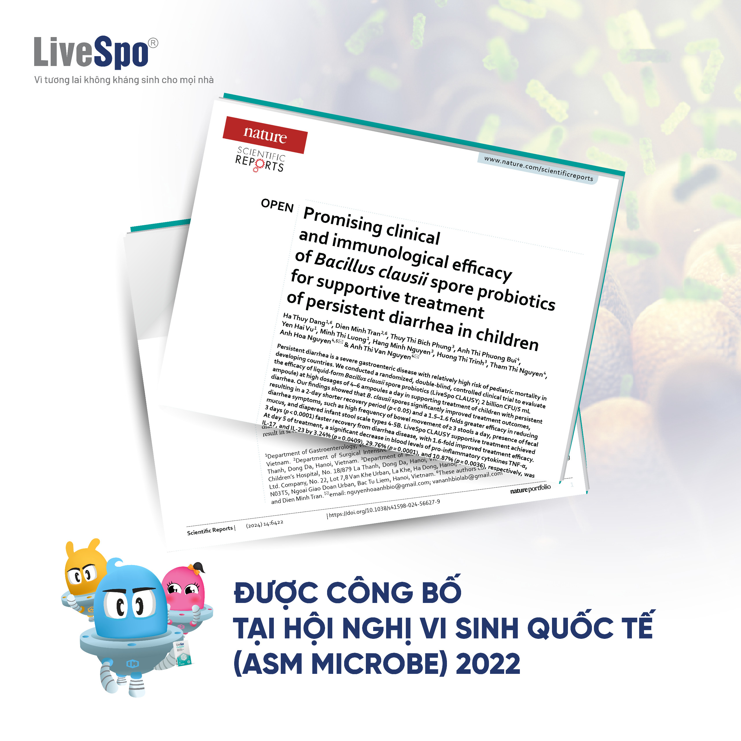 Mô tả Men vi sinh LiveSpo Clausy - Giảm rối loạn tiêu hóa cho người uống kháng sinh hộp 10 ống x 5ml - 2