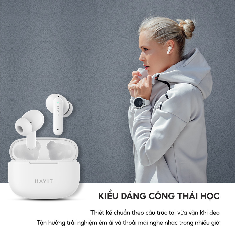 Mô tả Tai Nghe TWS Havit TW967 Pro | Thiết Kế Công Thái Học, Nghe Nhạc Đến 5H | Bảo hành 12 tháng - 7