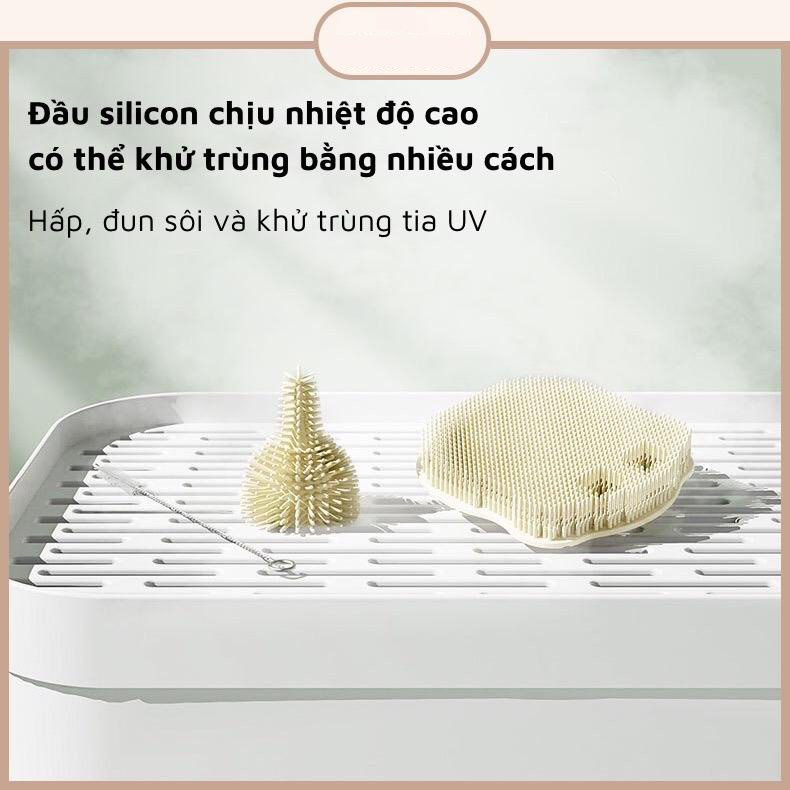 Mô tả Hộp cọ rửa bình sữa KidAndMom bằng silicon gấp gọn tiện lợi khi mang theo 1 hộp với 6 chức năng dùng cho mọi loại bình - 7