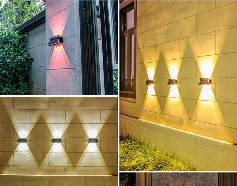 Mô tả Đèn Tường Energy Green Lighting 2 Đầu Chiếu Sáng - MT-121 - Sử Dụng Năng Lượng Mặt  Trời - BH 1 Năm - 2