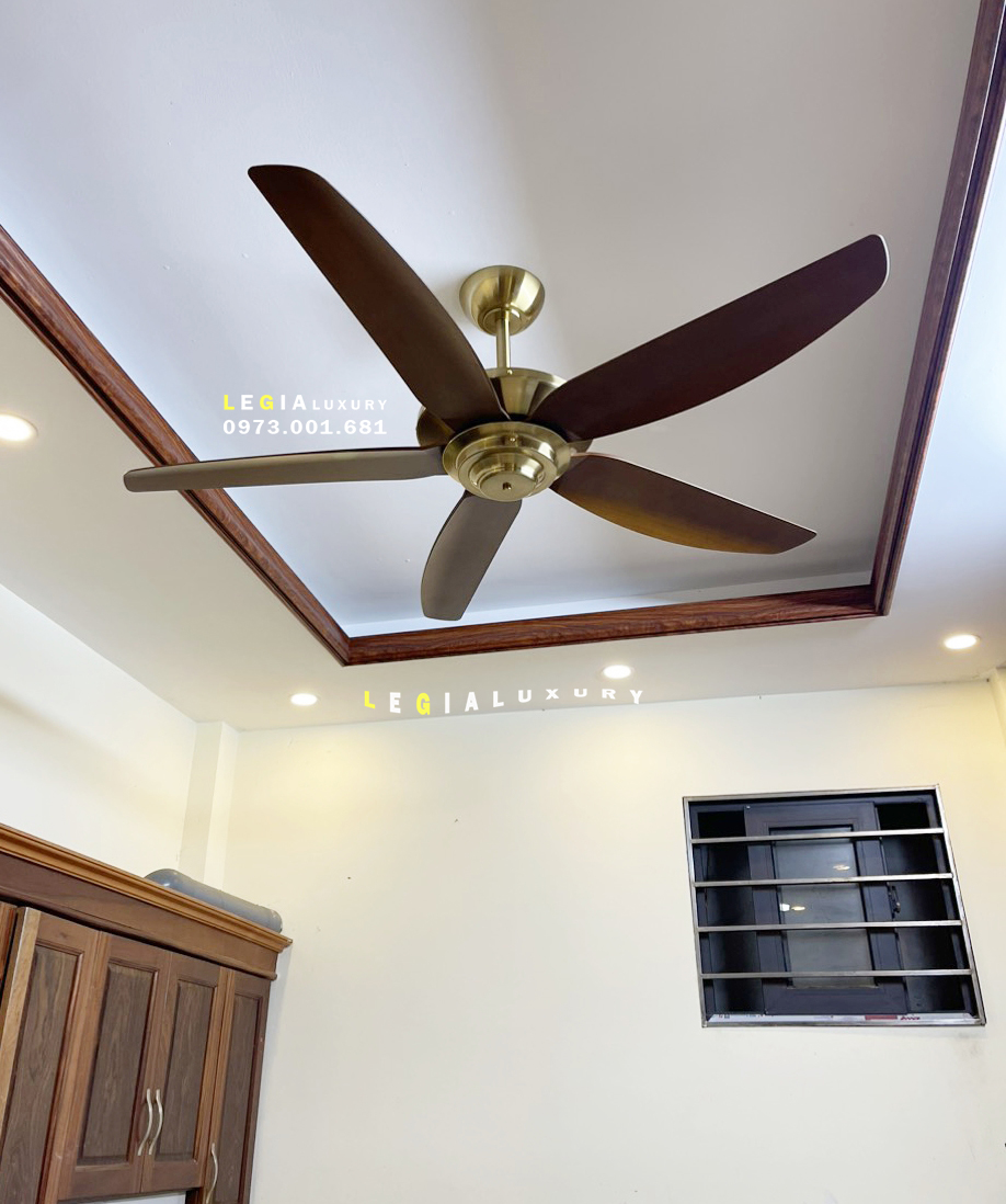 Mô tả Quạt trần MẠ VÀNG 24K LGFAN869 | Quạt trần hiện đại đẹp VIP LUXURY 2025 - 9