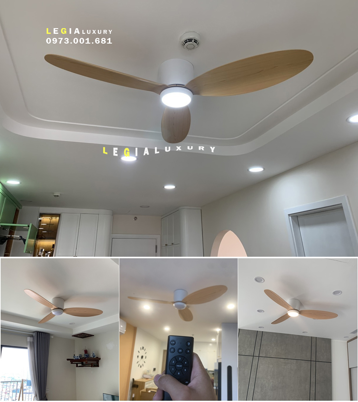 Mô tả Quạt Trần Cổ Ngắn 18cm LGFAN728 | Quạt trần ốp sát trần | Quạt trần cho chung cư trần thấp 2025 - 7