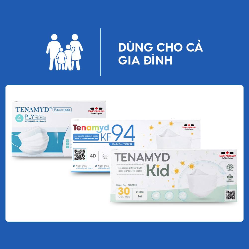Mô tả Khẩu trang y tế 4 lớp Tenamyd Pharma - 4
