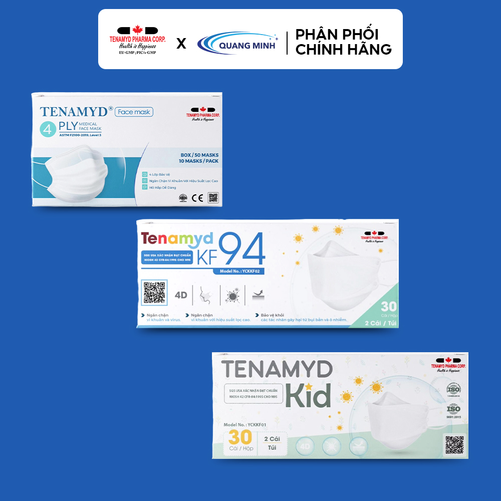 Mô tả Khẩu trang y tế 4 lớp Tenamyd Pharma - 8