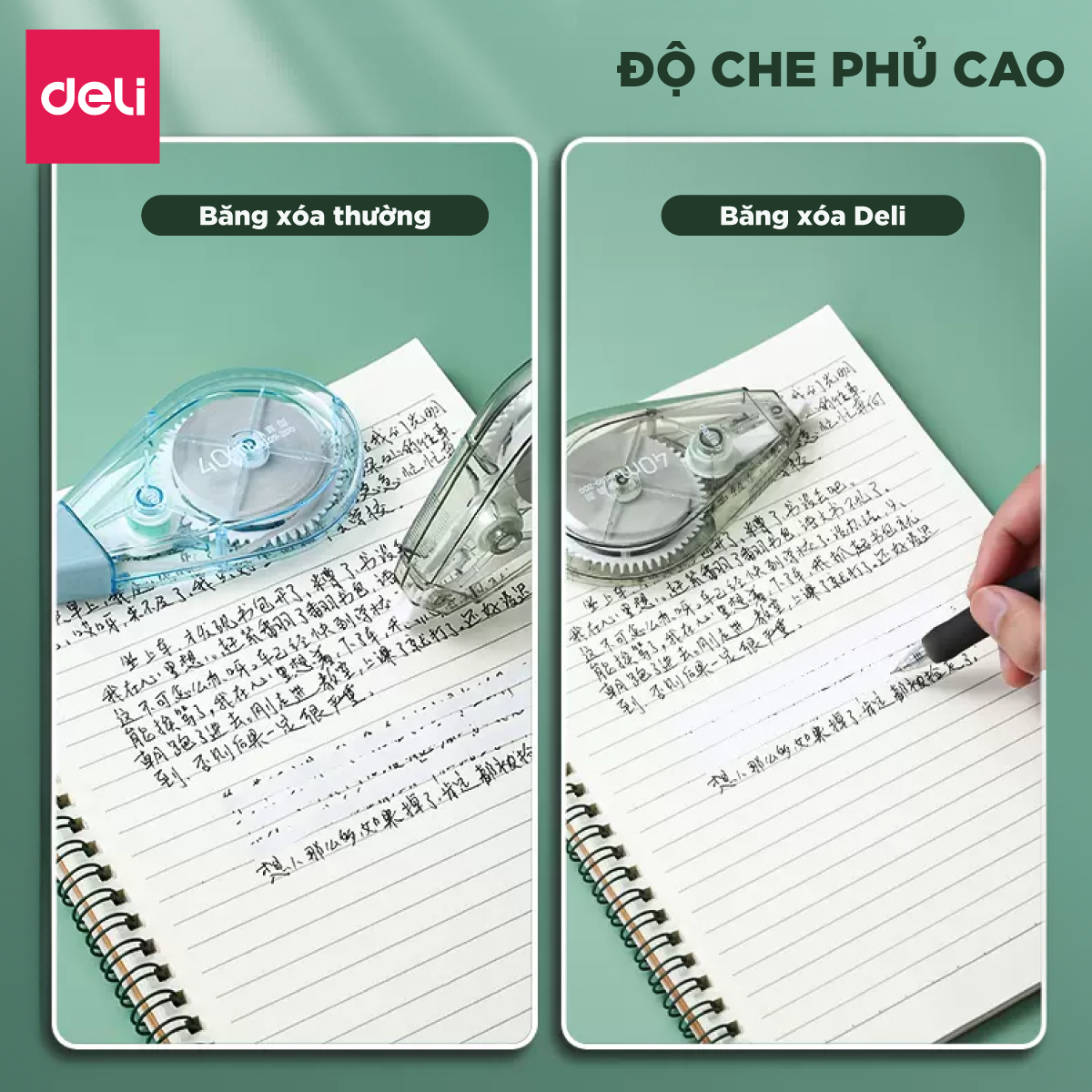 Mô tả Bút Xóa Băng Học Sinh 40M Xinh Xắn Deli - Xóa Sạch Bám Dính Tốt Khô Nhanh Viết Đè Lên Ngay Băng Kéo Văn Phòng Nhiều Màu - 4
