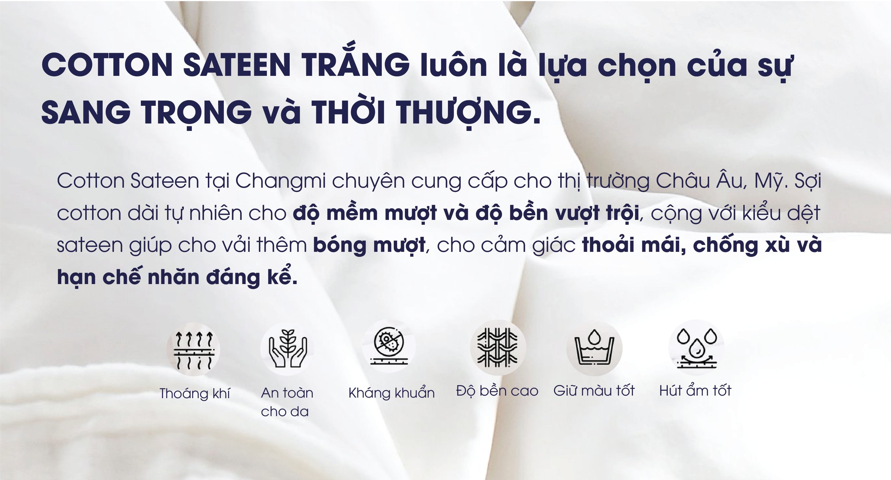 Mô tả Vỏ Gối Ôm trắng trơn 100% Cotton tự nhiên Changmi Bedding - 40x110 cm (1 chiếc) - 1