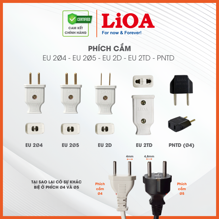 Đầu Phích Cắm Chính Hãng LiOA - Nhựa Cao Cấp Chống Cháy Cách Điện Tốt ...