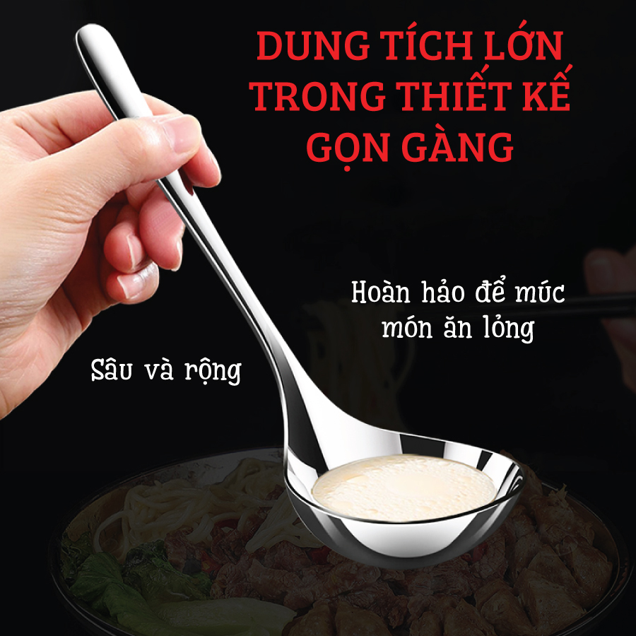 Mô tả Muôi Canh Inox 304 Nhỏ Nguyên Khối Kalpen - 3