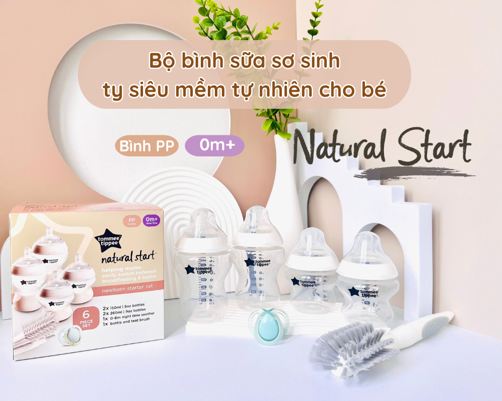 Mô tả Bộ Bình Sữa Sơ Sinh Ty Siêu Mềm Tự Nhiên Tommee Tippee Natural Start - 2