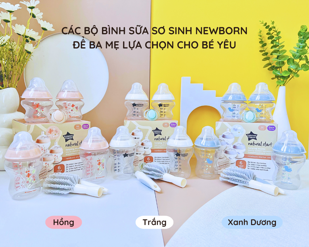 Mô tả Bộ Bình Sữa Sơ Sinh Ty Siêu Mềm Tự Nhiên Tommee Tippee Natural Start - 6