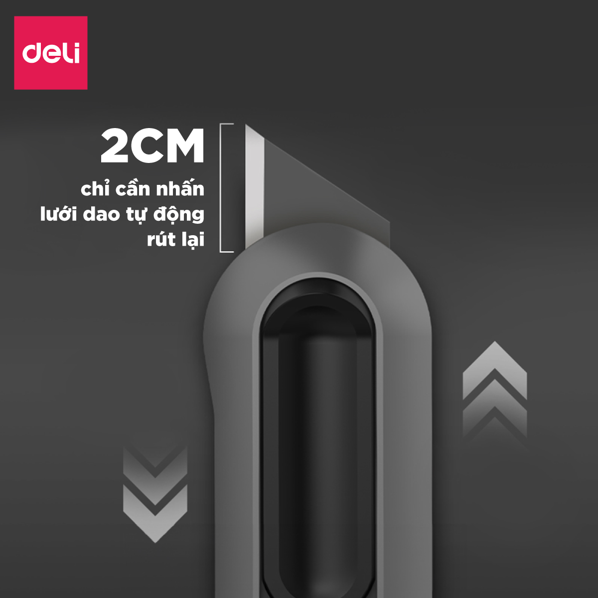Mô tả Set Dao Rọc Giấy Deli Cao Cấp Lưỡi Thép Không Gỉ SK5, Bao Gồm Dao Rọc Mini Bỏ Túi Chất Liệu Kim Loại - 1