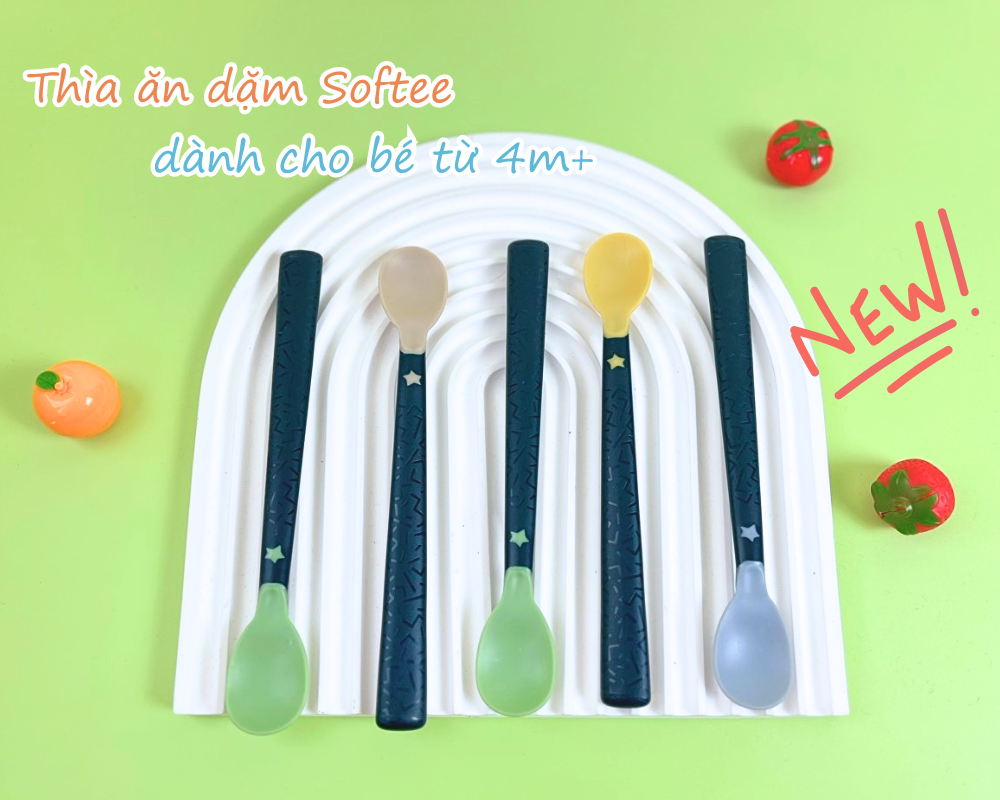 Mô tả Thìa Ăn Dặm Tommee Tippee Softee, Cho Bé Từ 4 Tháng - Set 5 Thìa, Tách Lẻ (Giao Màu Ngẫu Nhiên) - 1
