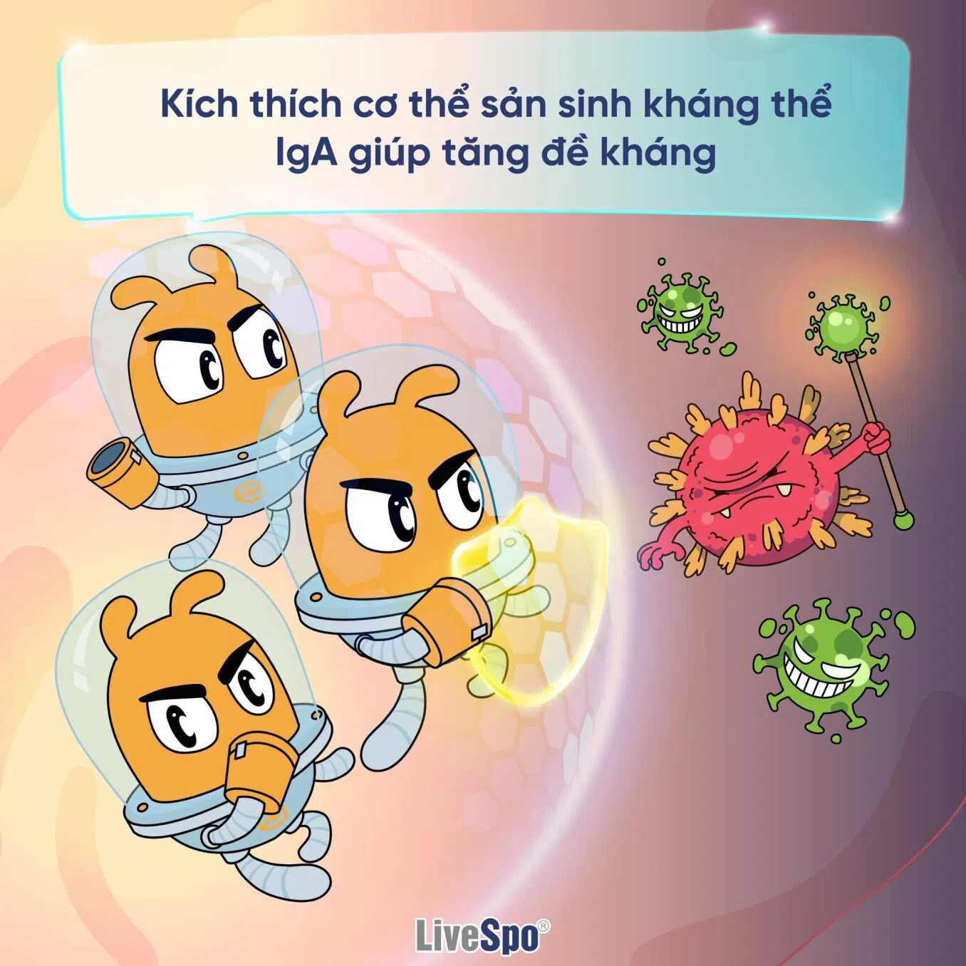 Mô tả Combo 6 hộp Men vi sinh chứa Bào tử lợi khuẩn LiveSpo Pregmom cho bé Táo bón, Biếng ăn (20 ống) - 5