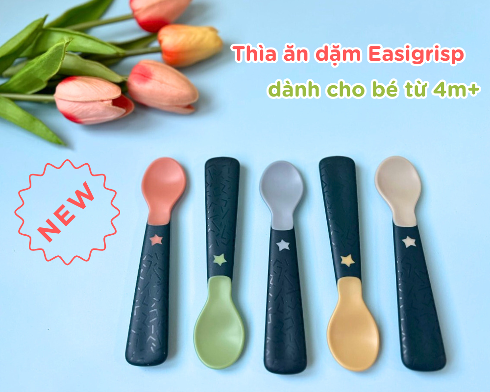 Mô tả Thìa Tập Ăn Tommee Tippee Easigrip, Dành Cho Bé Từ 6 Tháng - Set 5 Thìa, Tách Lẻ (Giao Màu Ngẫu Nhiên) - 1
