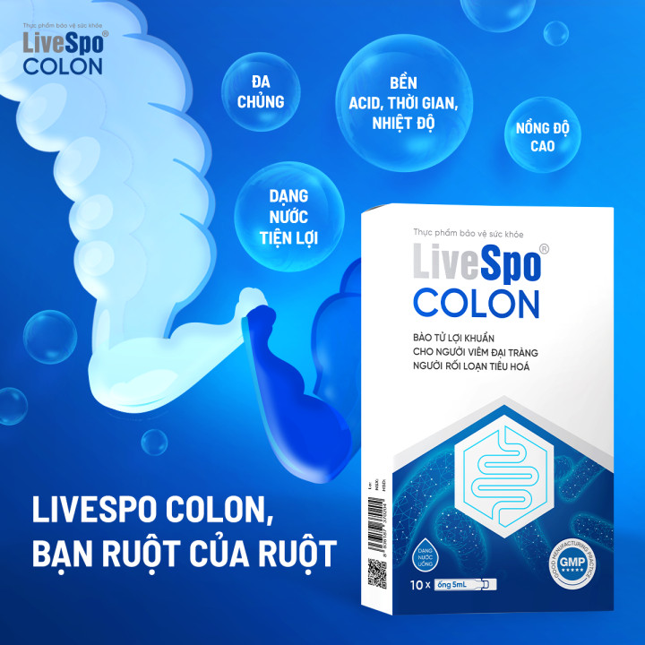 Mô tả Combo 3 Hộp Bào tử lợi khuẩn LiveSpo Colon dùng cho Viêm Đại Tràng, Tiêu chảy, Táo bón(10 ống) - 3