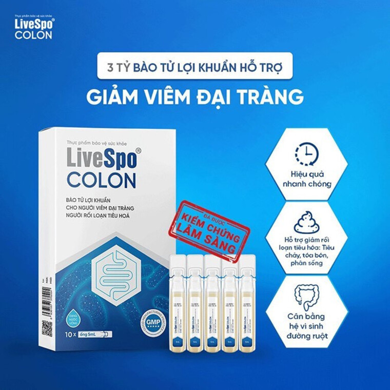 Mô tả Combo 3 Hộp Bào tử lợi khuẩn LiveSpo Colon dùng cho Viêm Đại Tràng, Tiêu chảy, Táo bón(10 ống) - 4