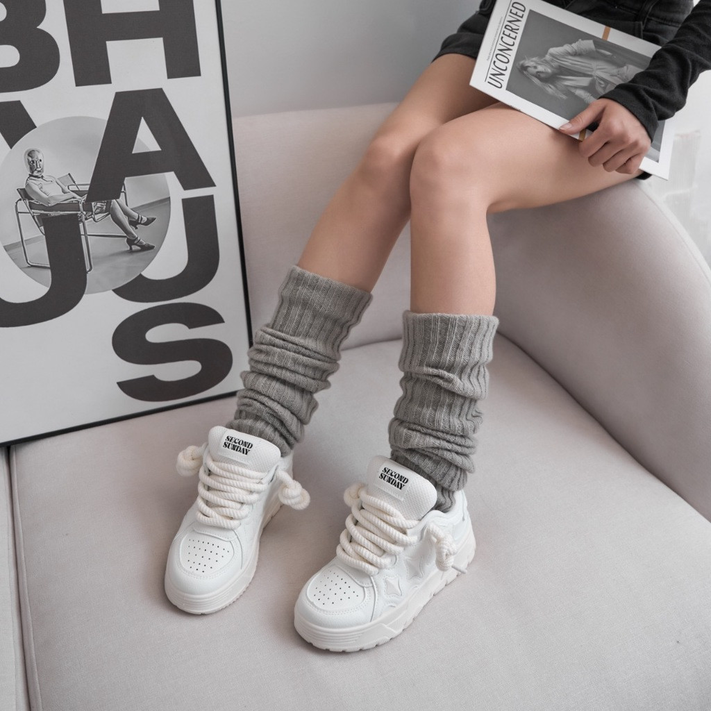 Mô tả Giày Thể Thao Sneaker Nam Nữ Second Sunday Three Star Đế Tăng Chiều Cao 4cm SK50 - 1