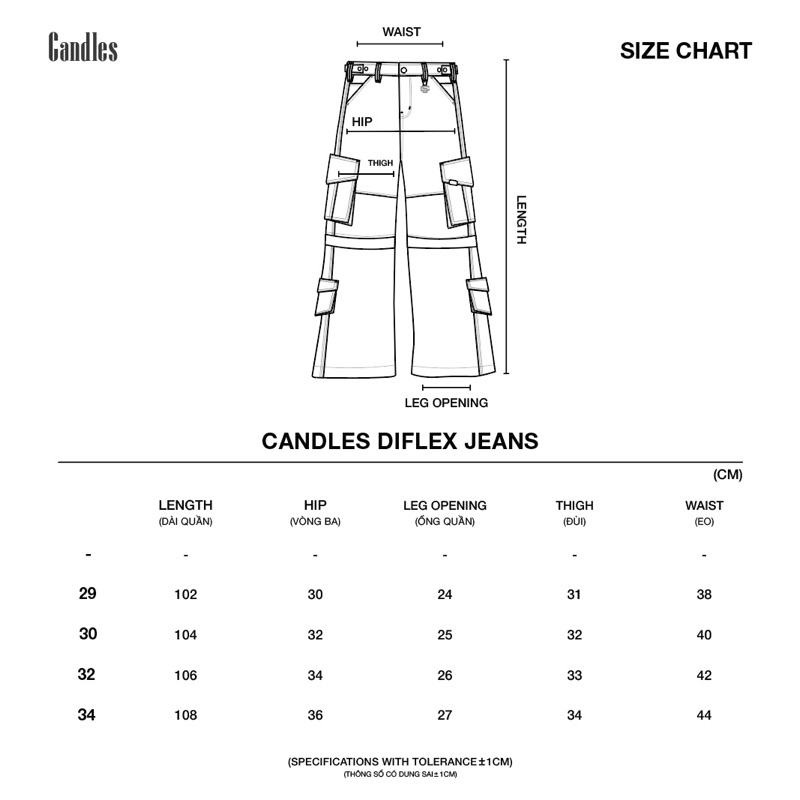 Mô tả Quần Jeans Candles Diflex Straight Unisex - 5