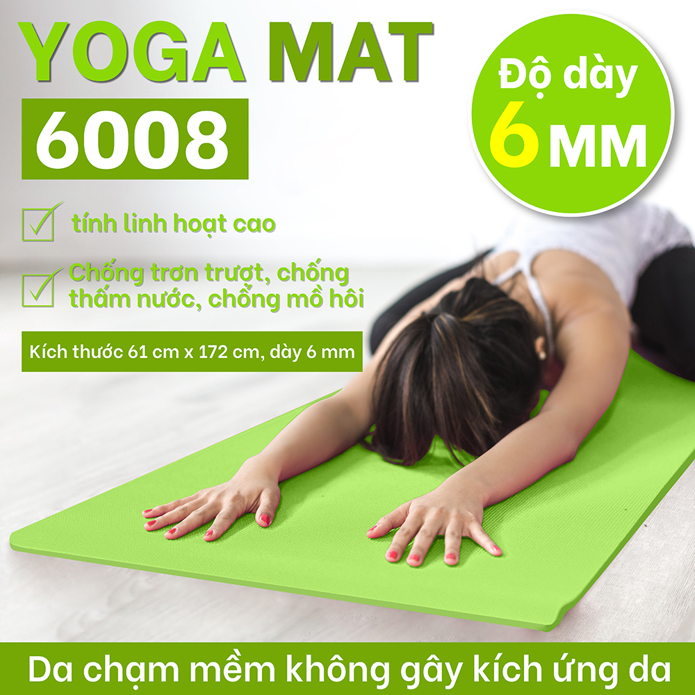 Mô tả {3 size}BG-Thảm tập YOGA GYM  Bám Sàn Chống Trượt Dễ Vệ Sinh,Chất Liệu Thảm Tập Yoga TPE,dễ gấp gọn - 6