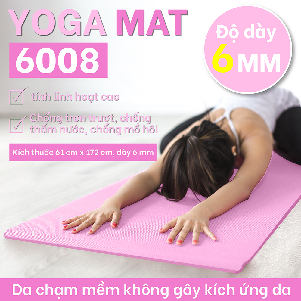Mô tả {3 size}BG-Thảm tập YOGA GYM  Bám Sàn Chống Trượt Dễ Vệ Sinh,Chất Liệu Thảm Tập Yoga TPE,dễ gấp gọn - 7