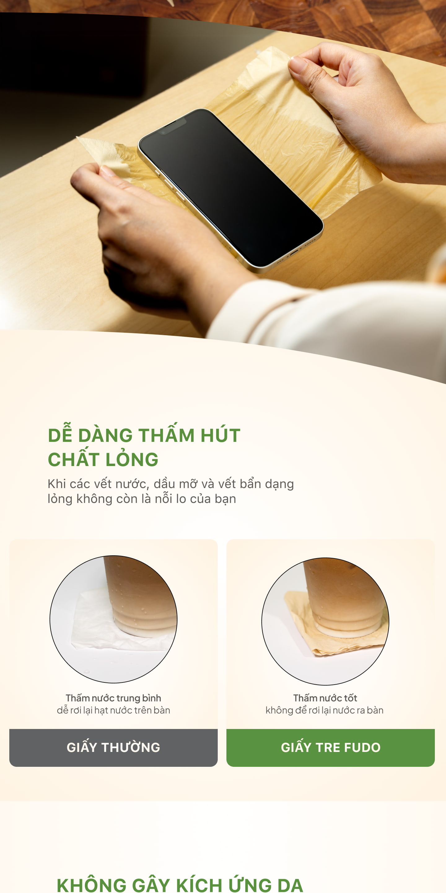 Khăn giấy Fudo Bamboo đa năng và an toàn