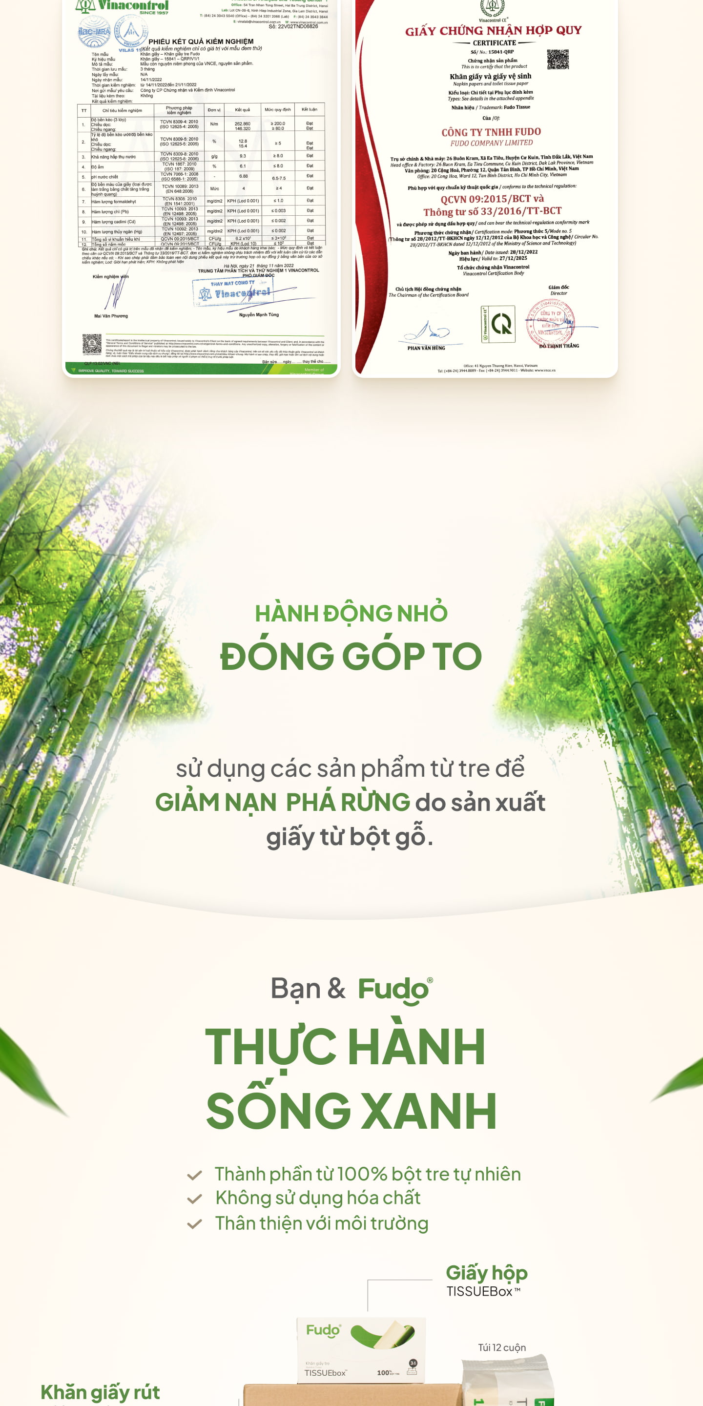 Khăn giấy bỏ túi Fudo Bamboo TISSUEPOCKET