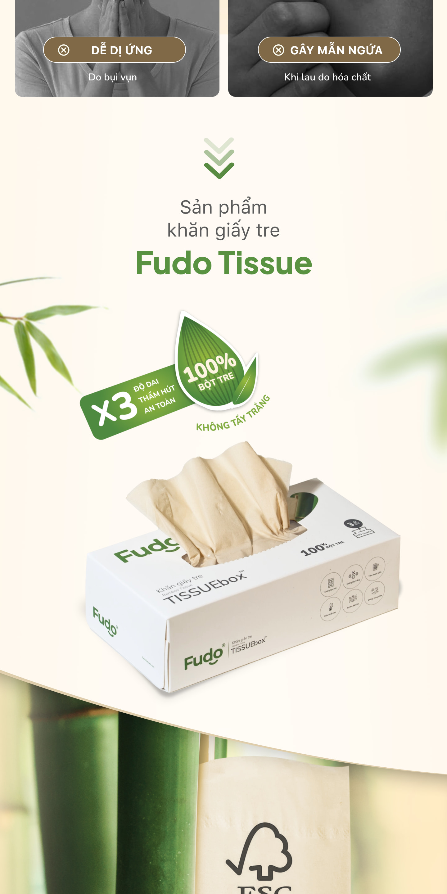 Khăn giấy tre Fudo Bamboo