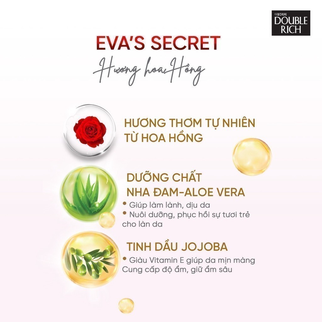 Mô tả Sữa Tắm Hương Hoa Hồng Double Rich Eva'S Secret Body Shower 550G - 1